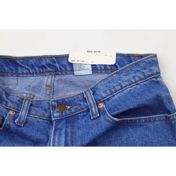 NOS Vintage 90s Streetwear Mens 30x32 Straight Leg Denim Jeans Pants Blue Cotton